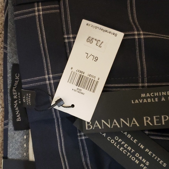 Banana Republic women's Ryan mid rise slim straight leg pants 6 long nwt blue - Picture 6 of 10